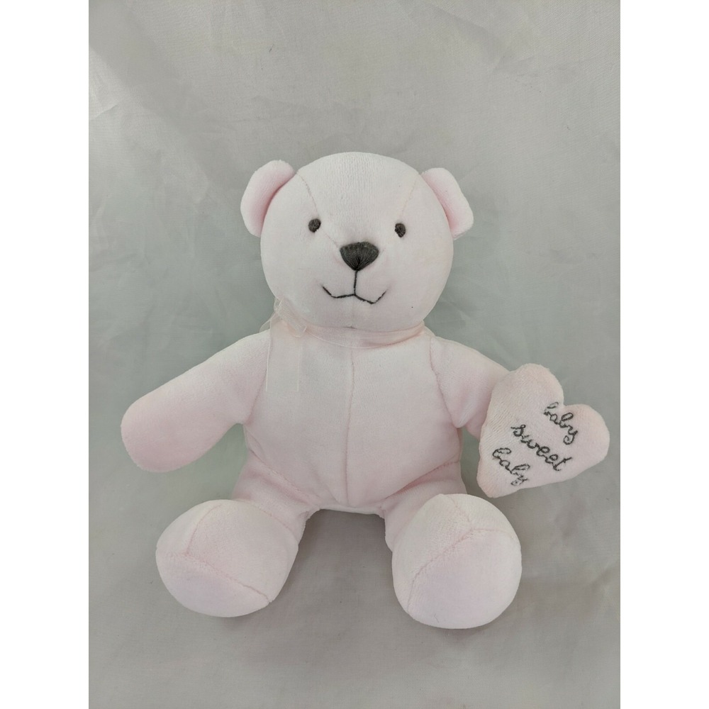 Hallmark Pink Bear Rattle Plush Sweet‎ Baby 9 Inch Stuffed Animal Toy